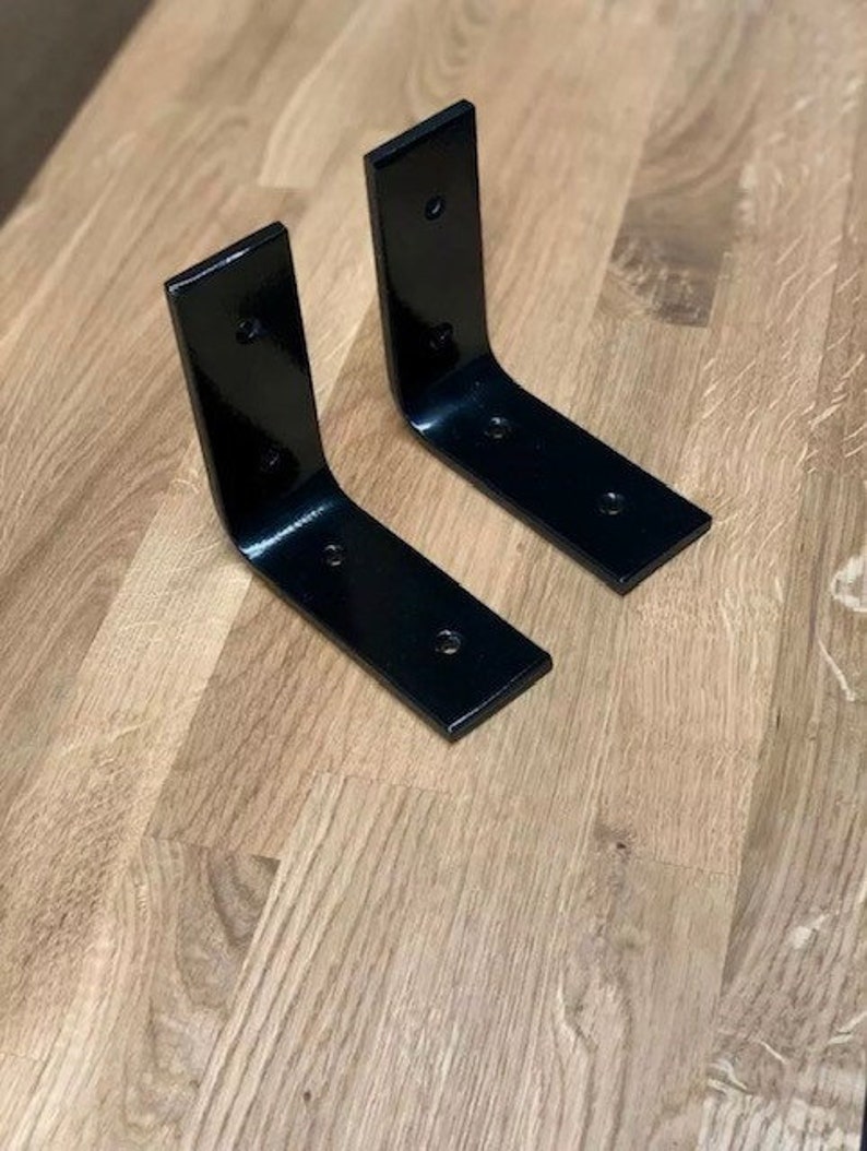 2x Heavy Duty Metal Shelve Bracket Available in a Black Etsy UK