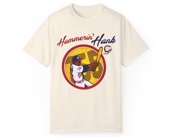 Hammerin&#39; Hank Aaron - The Milwaukee Hammer - 1957 Milwaukee Braves Unisex Garment-Dyed T-shirt