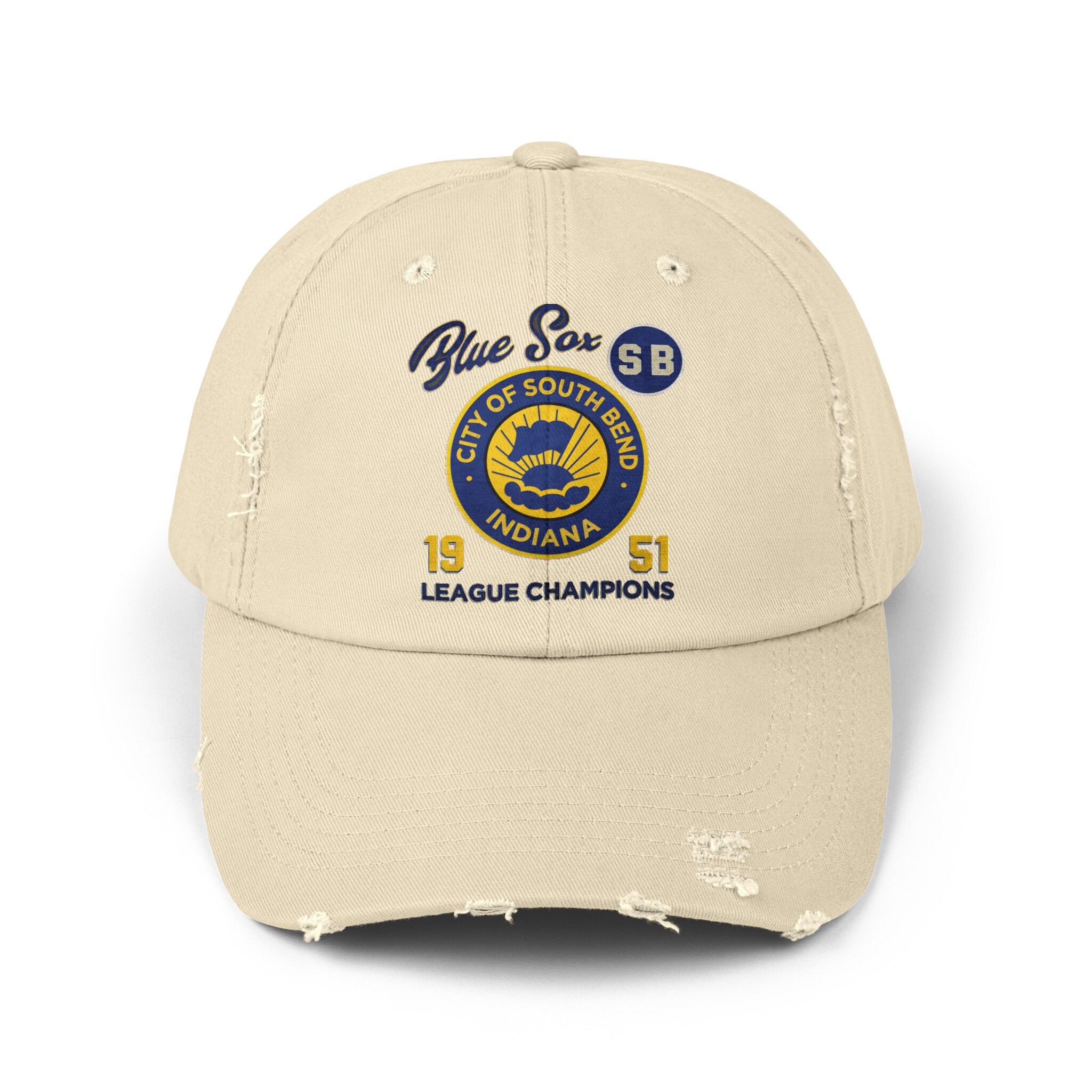 breath of south  badhop tpablow着用cap South Bend Blue Sox AAGPBL Patch, South Bend Indiana Unisex