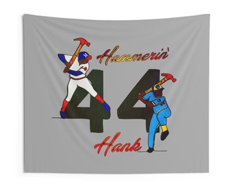 Hammerin&#39; Hank Aaron - The Milwaukee Hammer Indoor Wall Tapestries