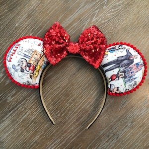 Classic Mickey Mouse Ears, Walt Mouse Ears, Steamboat Willie, Mickey Minnie Mouse ears