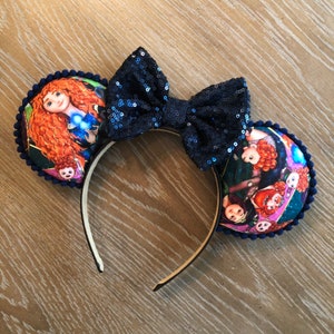 Brave Mouse Ears, Merida Mouse Ears, Princess, Mickey Minnie Mouse Ears