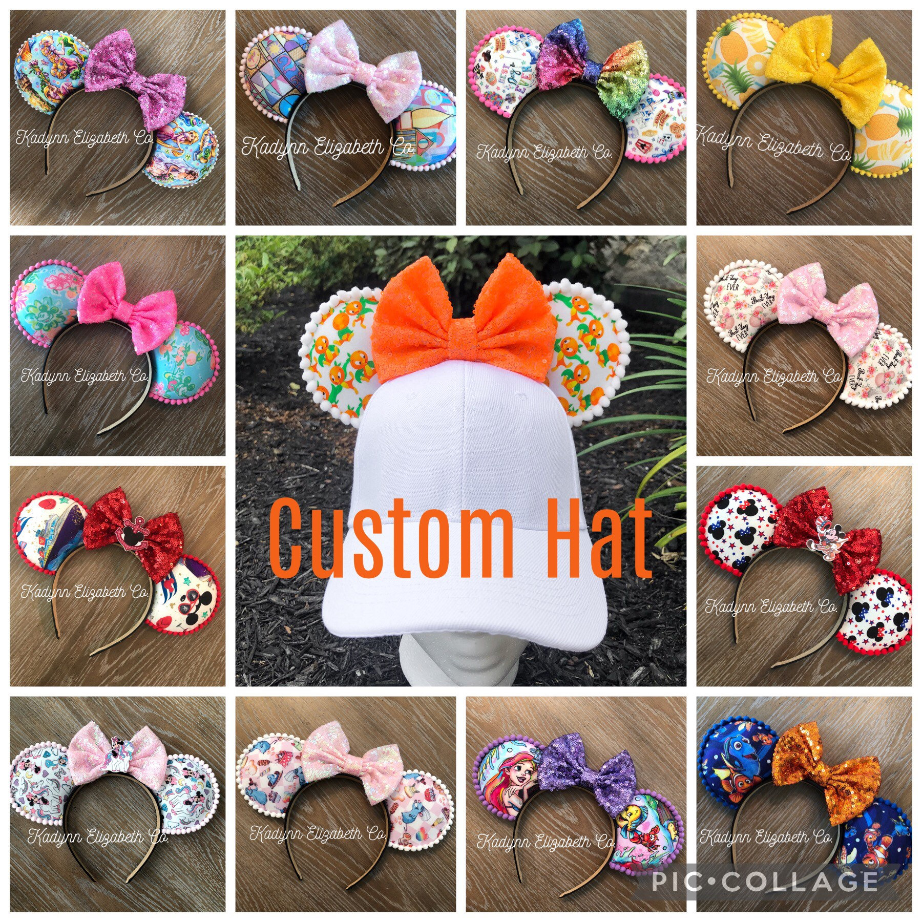 Custom Minnie Hats Mouse Ear Hat, Mickey Minnie Mouse Ears, Mickey
