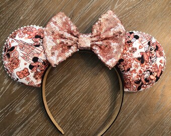 Castle Mouse Ears, Floral Mouse Ears, Magic Kingdom, Mickey Minnie Mouse Ears