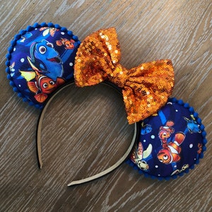 Finding Nemo Mouse Ears, Nemo Mouse Ears, Dory Mouse Ears, Mickey Minnie Mouse Ears