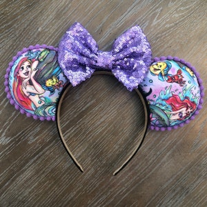 Little Mermaid Mouse Ears, Ariel Mouse Ears, Princess Mouse Ears, Mickey Minnie Mouse Ears
