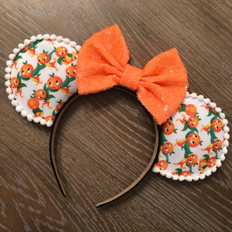 Orange Bird Mouse Ears Mickey Minnie Mouse Ears Tiki Mouse Etsy