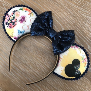 Floral Mouse Ears, Flower and Garden Ears, Mickey Minnie Mouse Ears