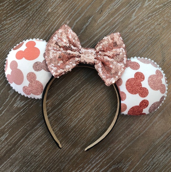 Rose Gold Mouse Ears, Mickey Minnie Mouse Ears - Etsy display picture 1