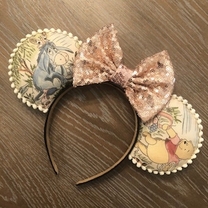 Orejas de ratón Pooh, orejas de ratón Winnie the Pooh, Pooh vintage, orejas de ratón, Pooh clásico, orejas de Mickey Mouse