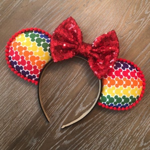 Pride Mouse Ears, Rainbow Ears, Mickey Minnie Mouse Ears