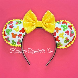 Fruit Mouse Ears, Summer Mouse Ears, Disney Snack Mouse Ears, Mickey Minnie Mouse Ears
