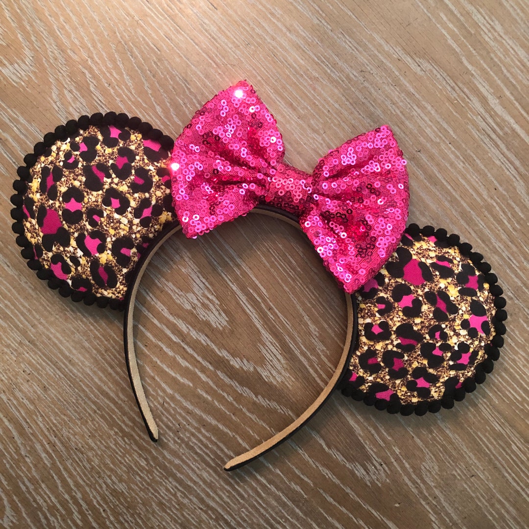 Cheetah Mouse Ears, Glitter Mouse Ears, Mickey Minnie Mouse Ears Etsy