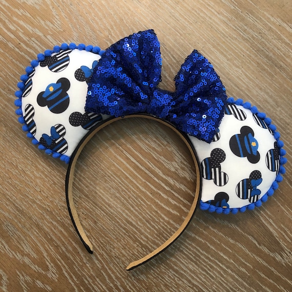 Police Mouse Ears, Thin Blue Line, Mickey Minnie Mouse Ears  display picture 1