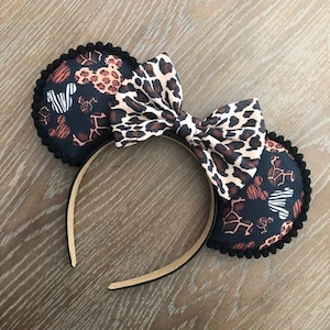 Animal Kingdom Mouse Ears, Mickey Mouse Ears, Safari Mouse Ears, Animal Print, Cheetah, Zebra, Minnie Mouse Ears