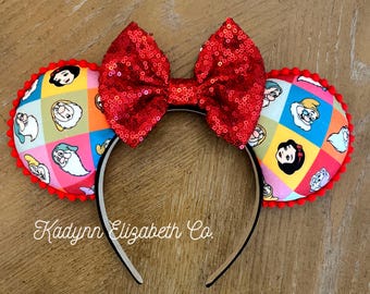 Dopey, Seven Dwarfs, Snow White Inspired Sequin Minnie Ears  display picture 2