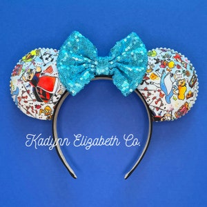 Alice in Wonderland Mouse Ears, Alice Mouse Ears, Mickey Minnie Mouse Ears