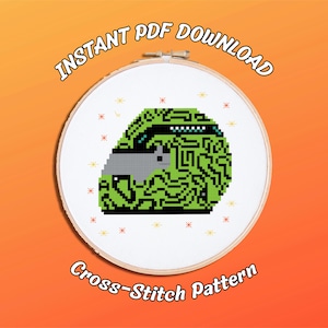 Lando Norris Cross-Stitch Pattern 2025 Formula Racing Helmet