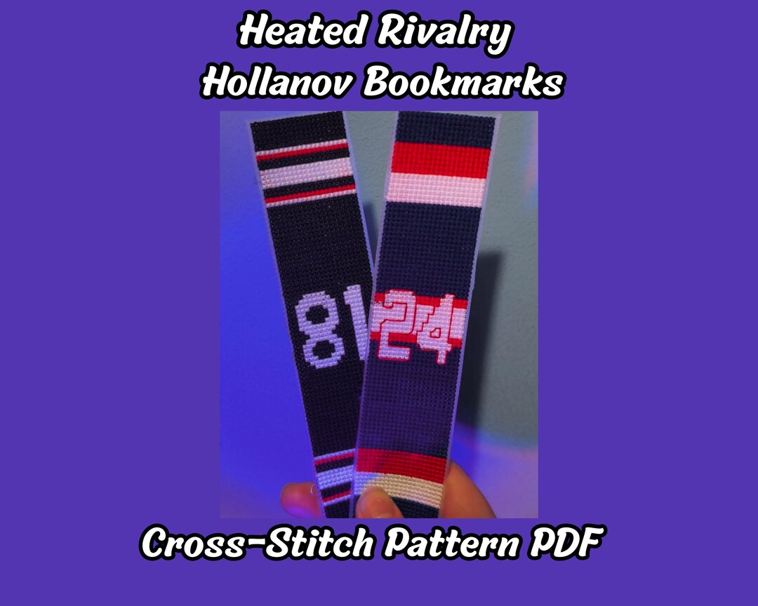 Heated Rivalry Hollander & Rozanov Cross Stitch Bookmarks Pattern - Etsy