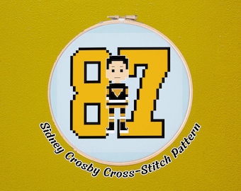 Sidney Crosby & Number Cross-Stitch Pattern