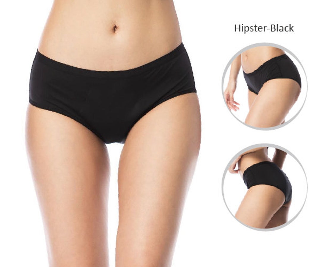 Shero LeakProof Period Underwear, Natural Odor Control & Moisture Wicking  Thong Underwear for Women, XS, Black (2-Pack) 