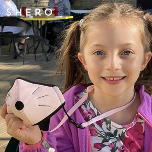 Shero Copper Ion Infused Mask 6 Layer Kids Whisker, Small imagem 1