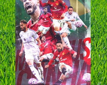 Alejandro Garnacho Poster | Manchester United Football Art