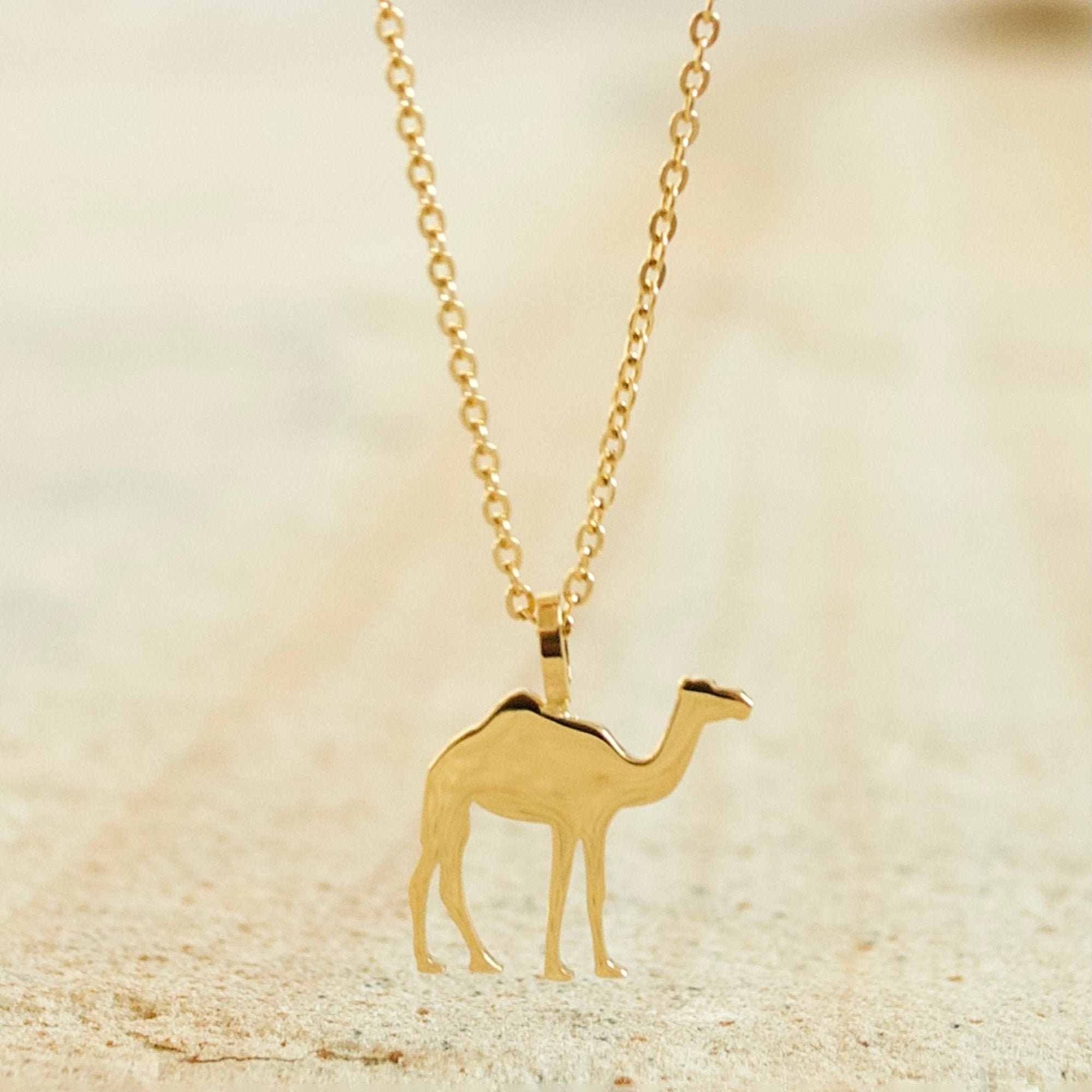 Camel Necklace 18K Gold Plated Animal Pendant No Colour Change Lifetime Warranty Etsy