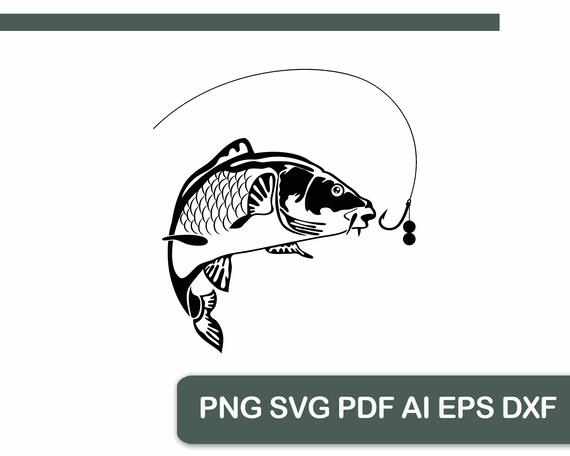 Download 1 Bass Fish Jumping Out Of Water Scrapbooking Vector Png Pdf Ai Eps Dxf Svg Digital Image Printable Party Iron On Transfer Instant Download