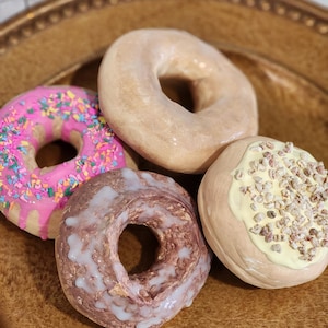 Faux Glazed Donut: Realistic Bakery Decor, Coffee Bar Display