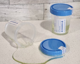 Fake Urine Collection Cup / Spilled or Filled