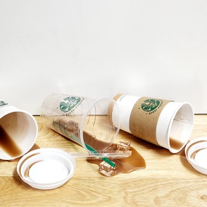 Faux Coffee Spill/ You Choose the Brand