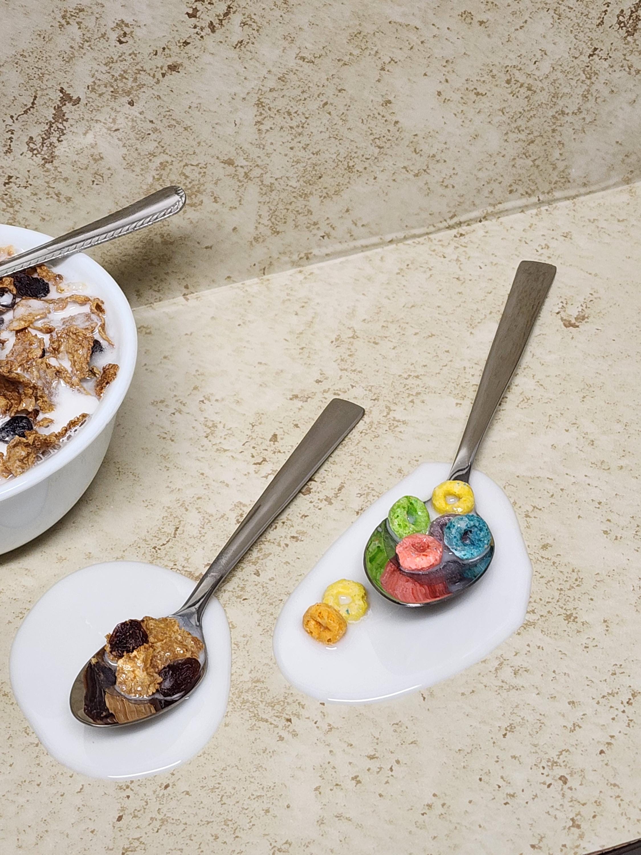 Spoon With Real Cereal and Fake Milk / You Choose the Cereal - Etsy