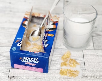 Fake Cereal Box with Milk: Photo Prop, Home Staging