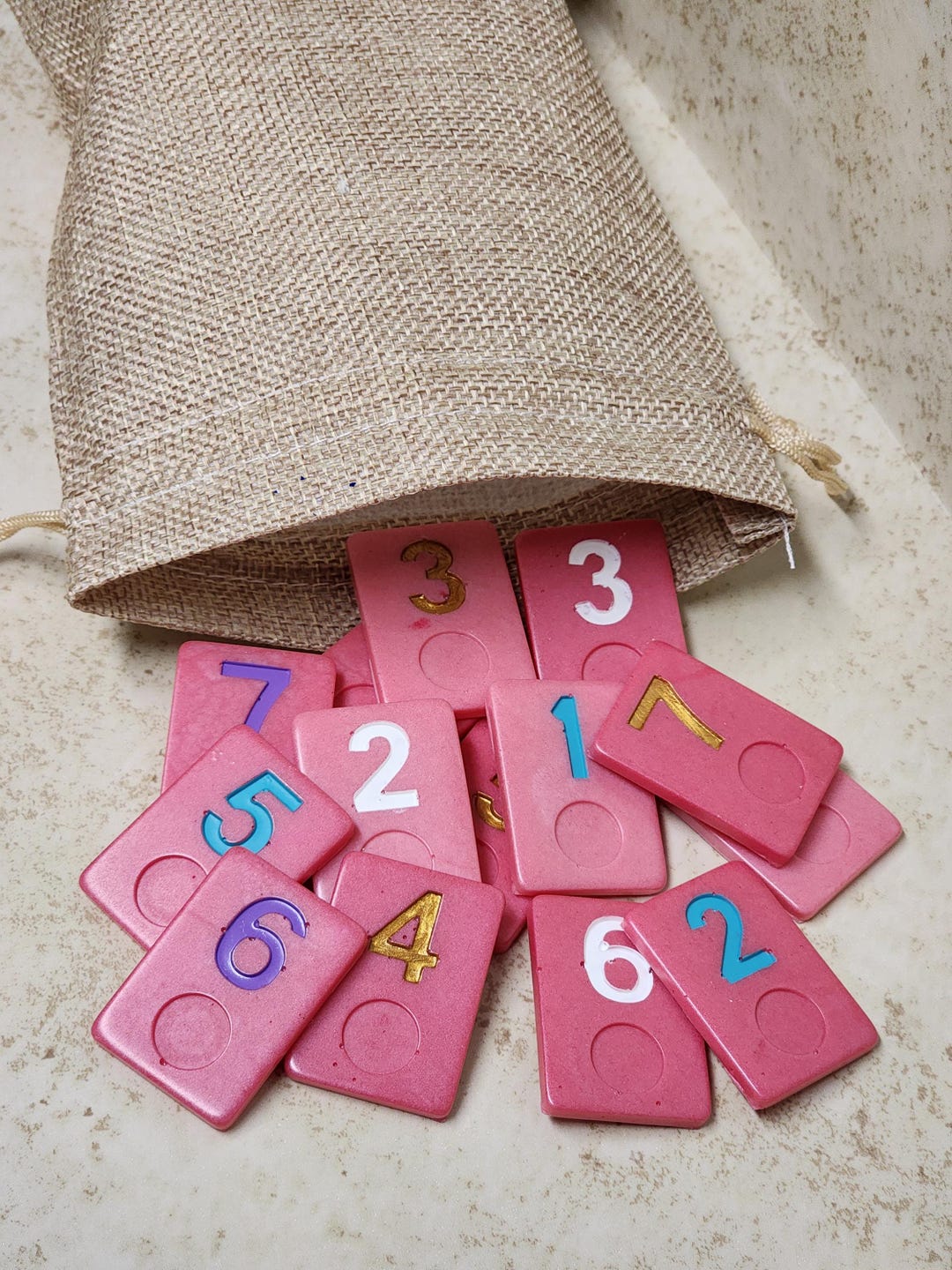 Pink Rummikub Custom Rummikub Set: Pink Tiles, Personalized Colors, 4-8 Player - Etsy