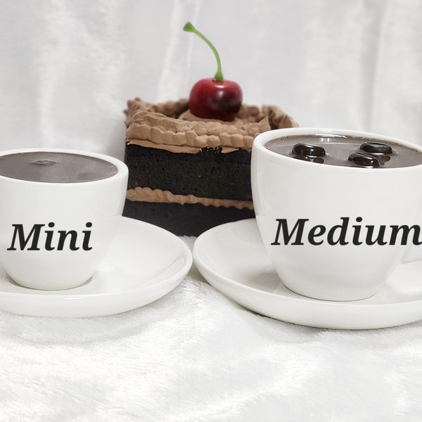 Mini or Medium Espresso Cup with Saucer