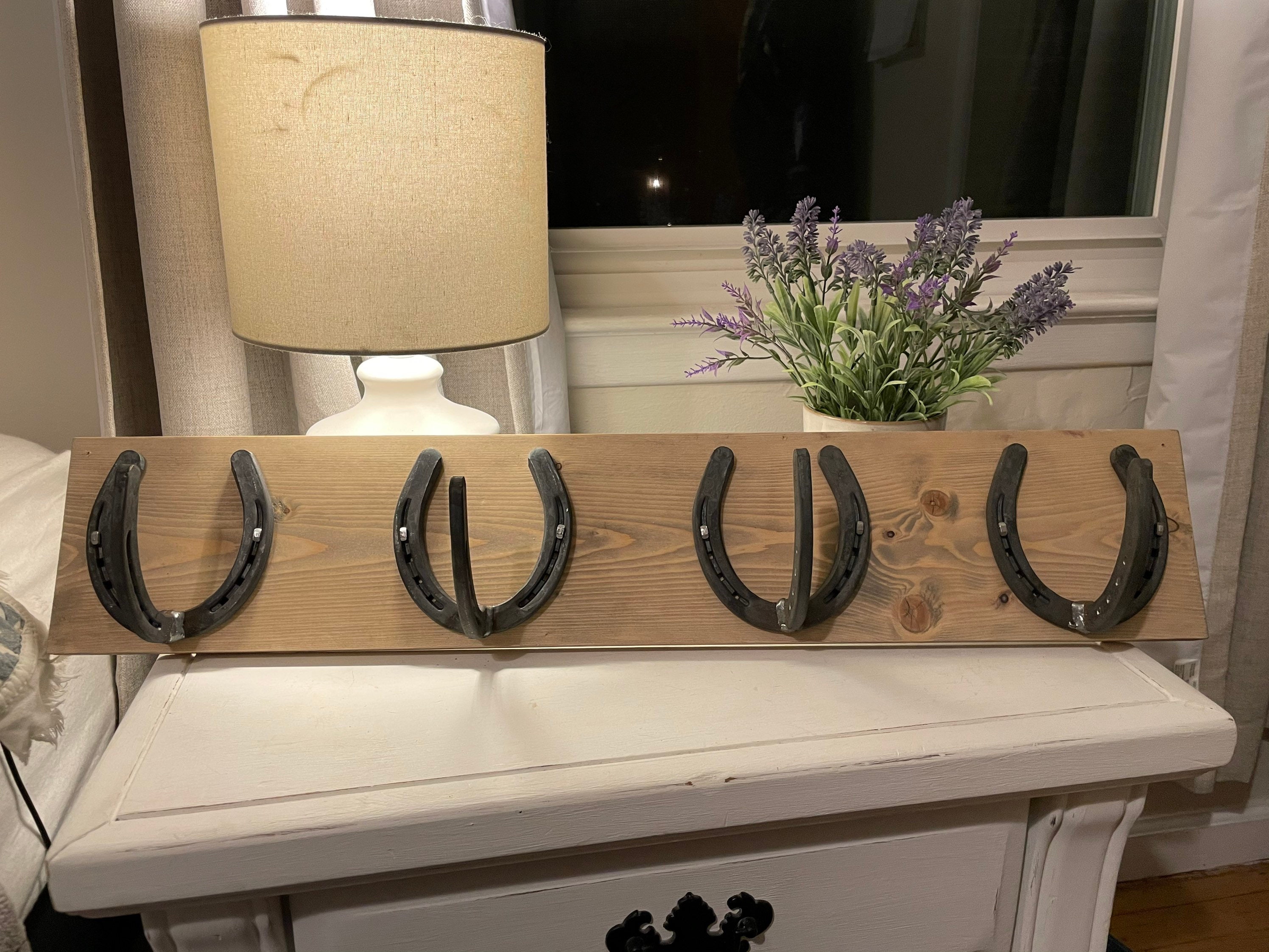 Crochet en laiton tête de cheval vintage