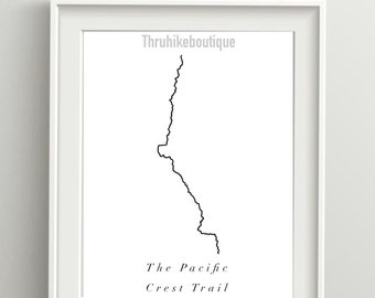 Pacific Crest Trail Map, pct class of 23’ gift