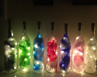 Beautiful wine bottle with LED light.