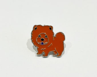 Chow Chow Enamel Pin Badge / Japanese Spitz Pin / Samoyed Pin / Brown Chow Chow Enamel Pin / Fluffy Dog Pin Badge / Brooch / Dog Lover Gift