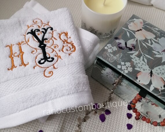 Personalized Flannel washcloth Embroidered Cotton Face Towel