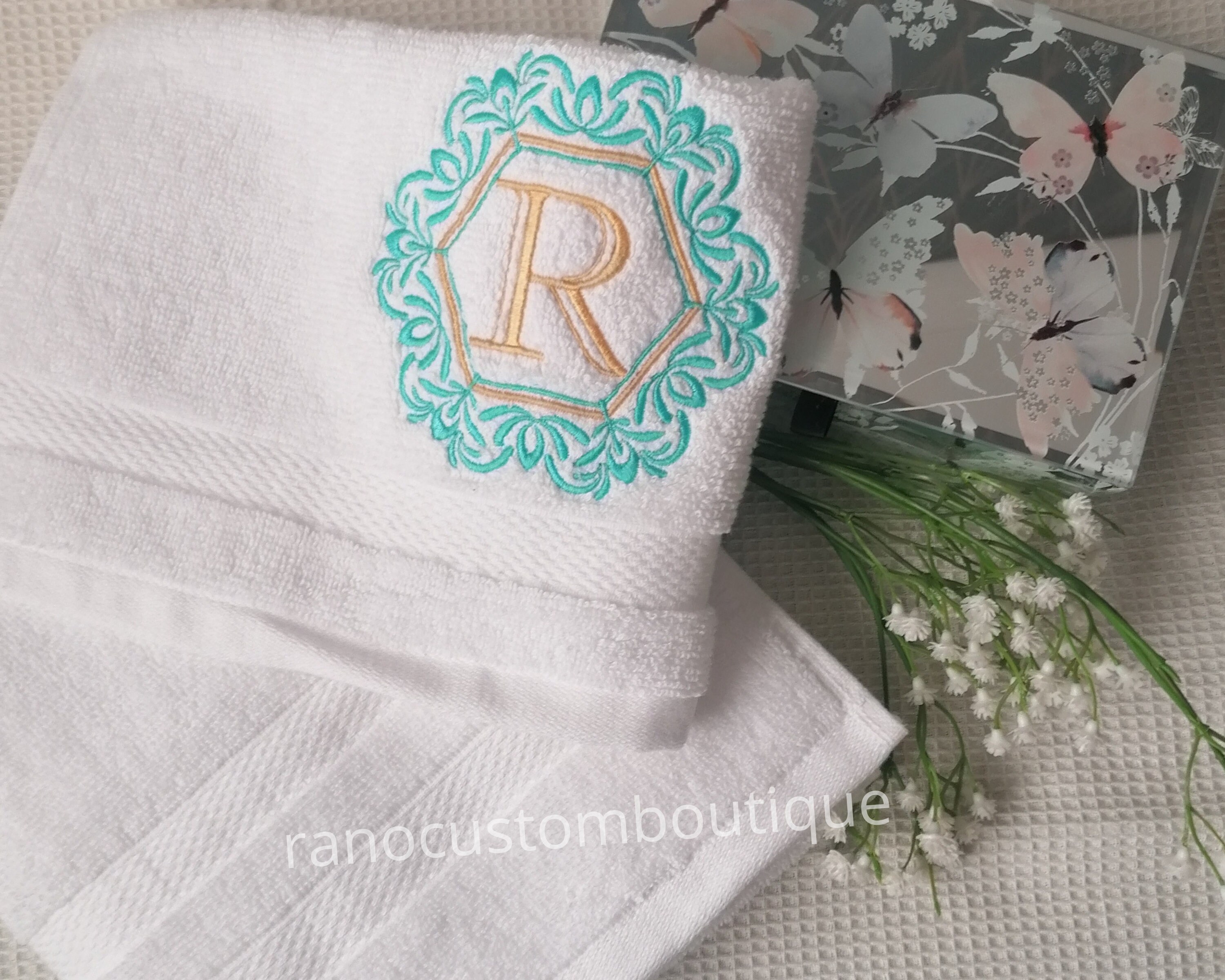 Face towel embroidery clearance