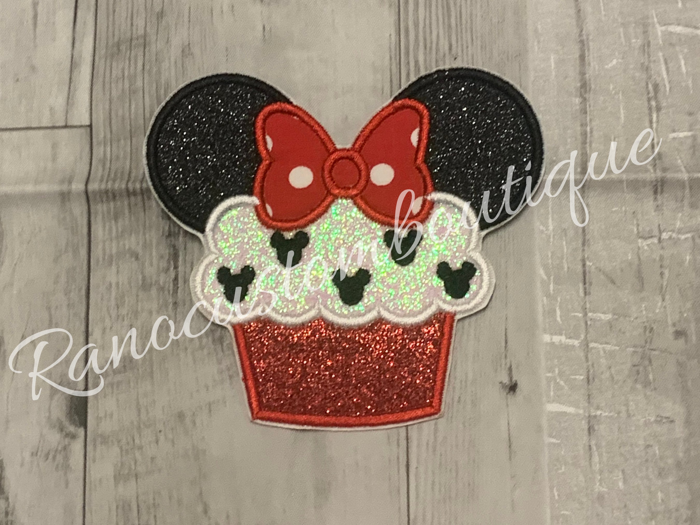 Large Sequin Minnie Mouse Patch, Minnie Bow Patch, Disney Iron on