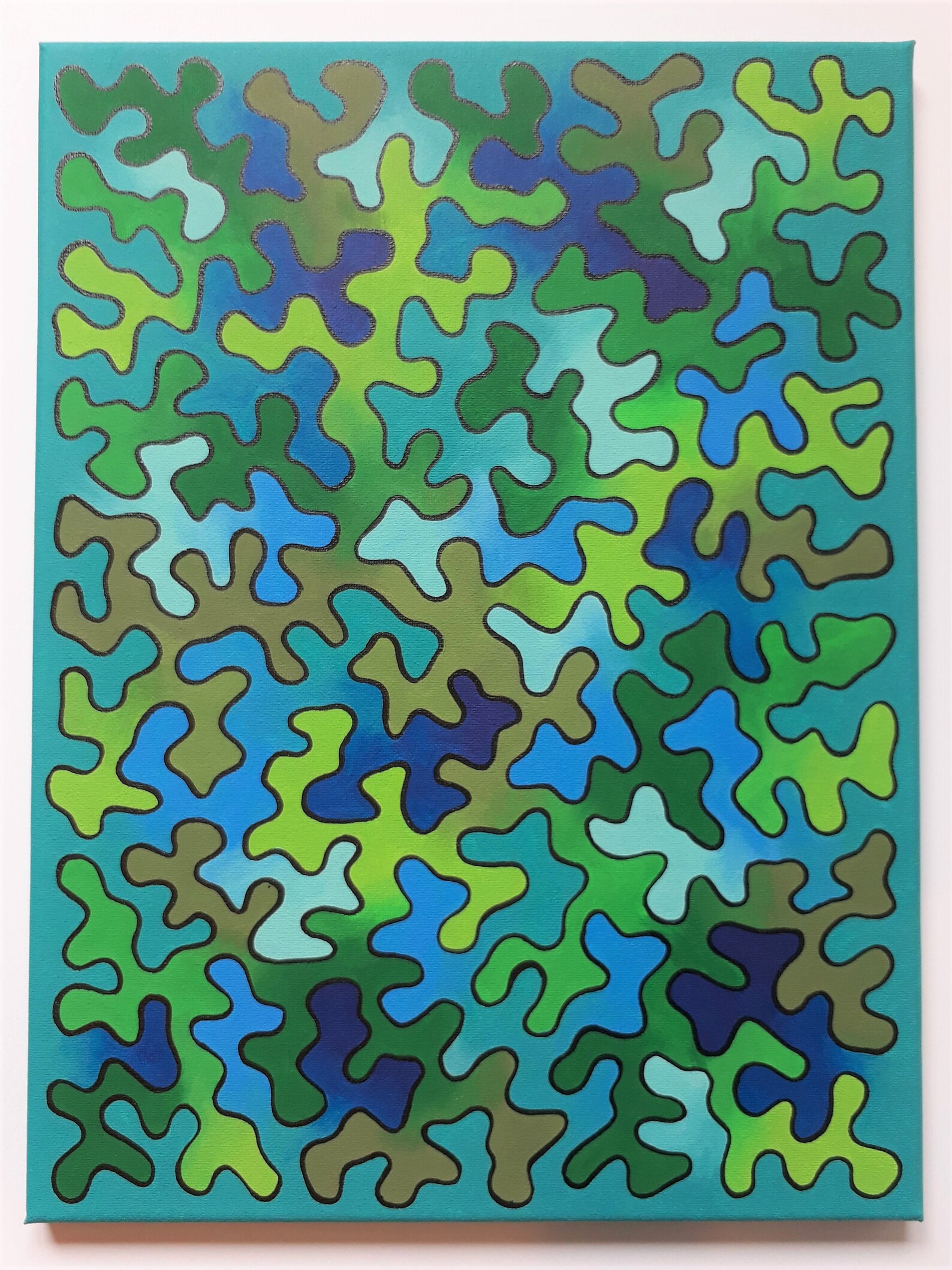Blue and green original abstract painting colorful abstract | Etsy