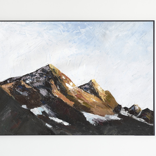 Pic du Taillon - Dipinto ad olio originale - Pirenei - Paesaggio