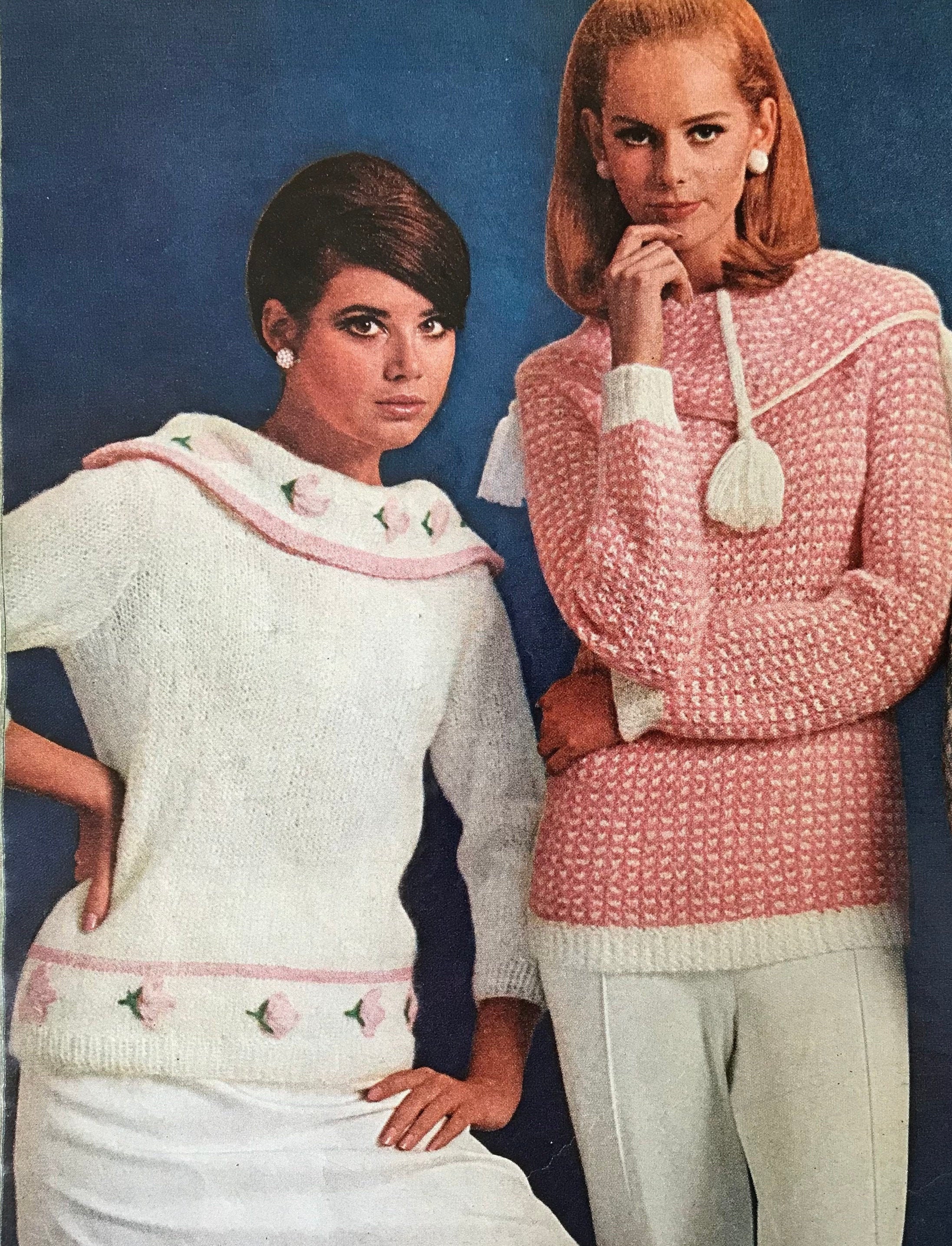 Vintage Knitting Patterns of Pullovers/ Vintage Pattern 1960s/ Etsy