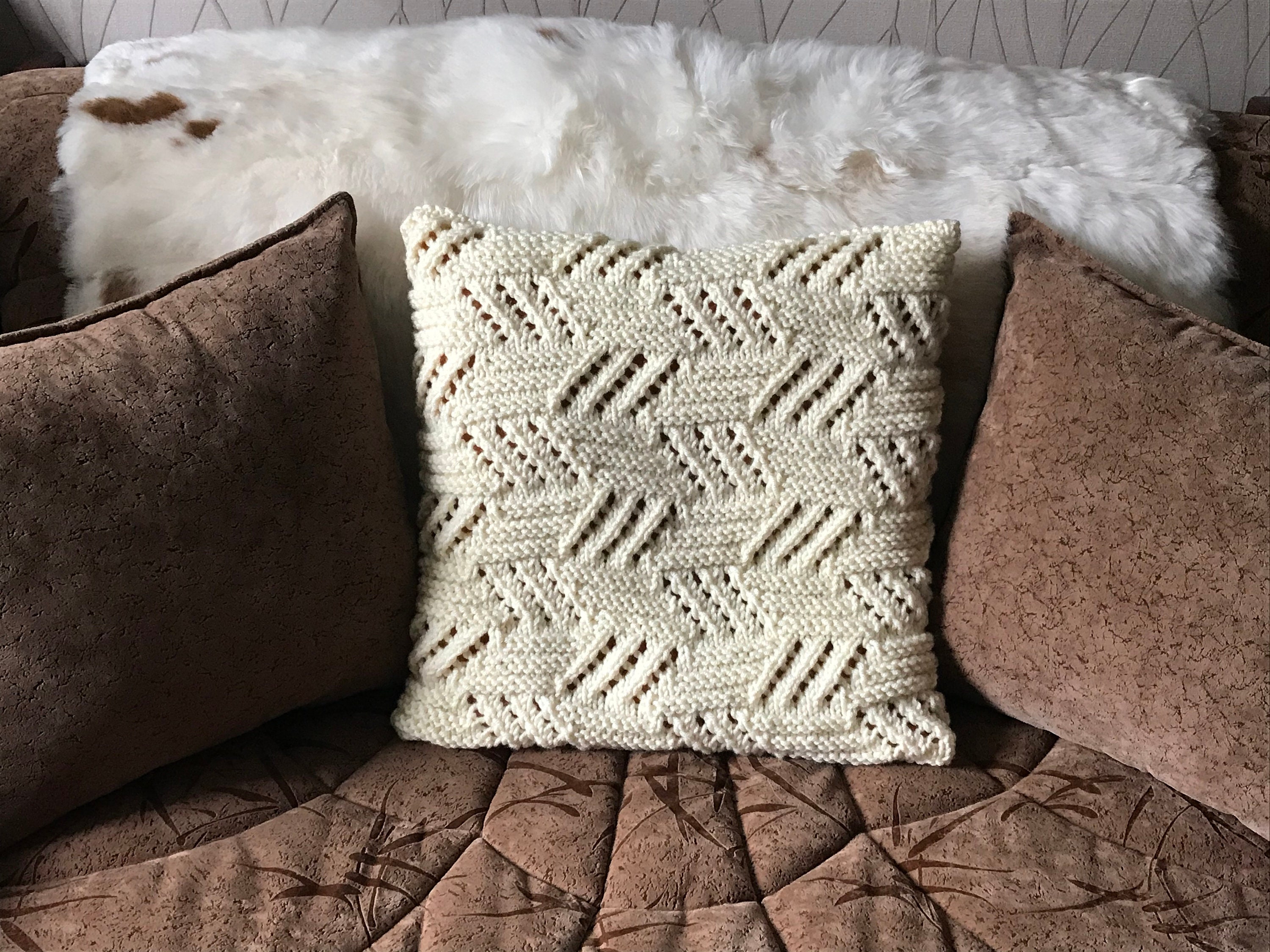 Knitted envelope cushion cover/Cushion cover PDF pattern Etsy