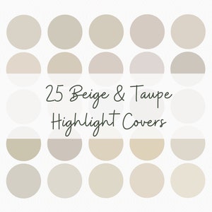 25 Instagram Highlight Covers Beige & Taupe Colors - Highlight Icons - Instagram Story - IG Story Highlights
