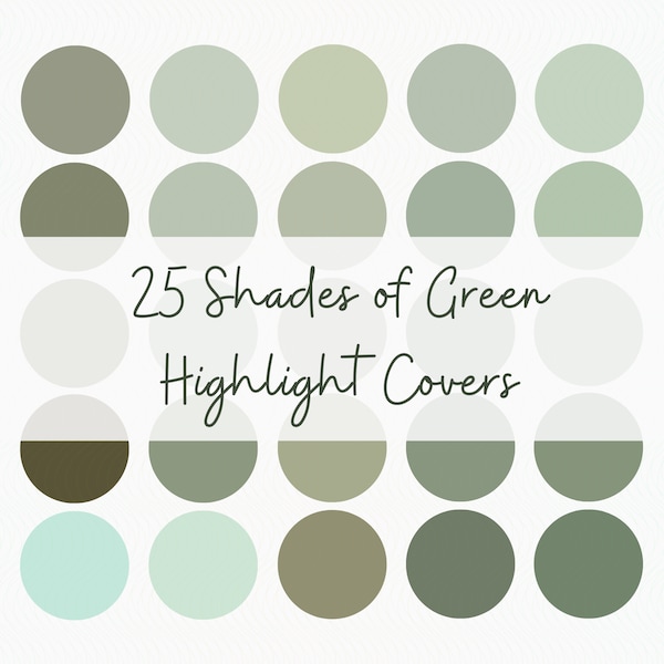 25 Instagram Highlight Covers Green Colors - Highlight Icons - Instagram Story - IG Story Highlights - Green Instagram