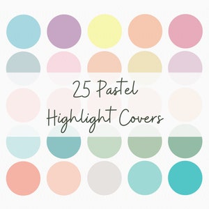 25 Instagram Highlight Covers Cover Pastellfarben - Highlight Icons - Instagram Story - Abstract & Solid Colors - IG Story Highlights